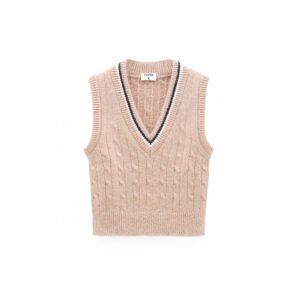 Lailezou Women's V Neck Knit Sweater Vest