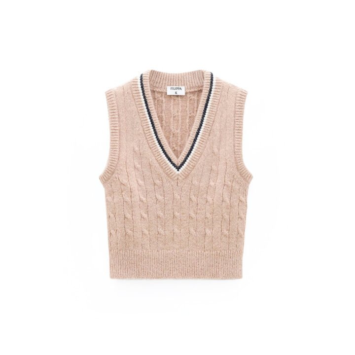 Lailezou Women's V Neck Knit Sweater Vest